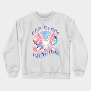 God bless America - rabbit tshirt 2023 Crewneck Sweatshirt